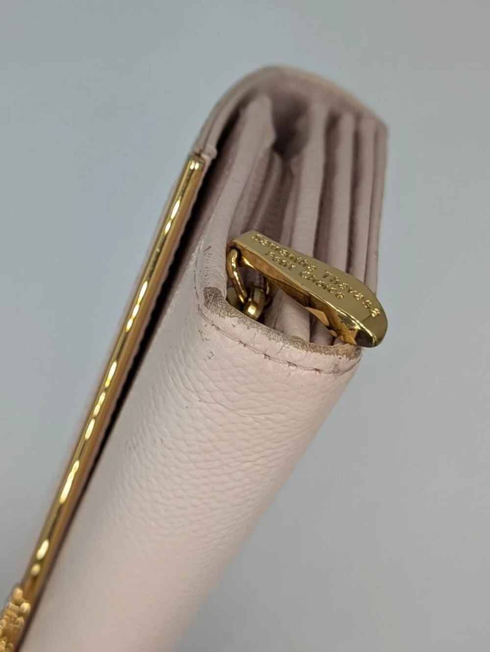 Samantha Thavasa Wallet Petit Choice Light Pink Golden Flower Rhinestone Crystal